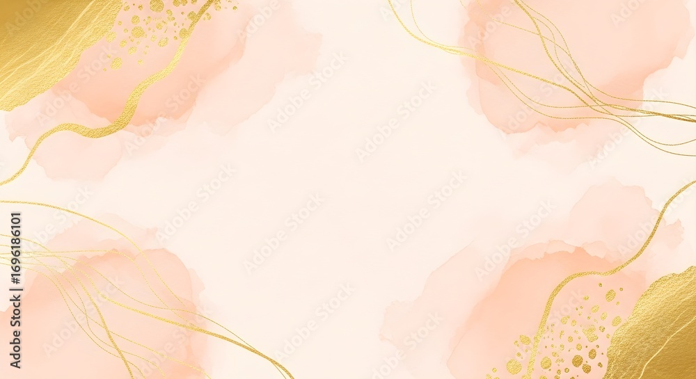 Obraz premium Abstract Peach and Gold Marble Texture Background.