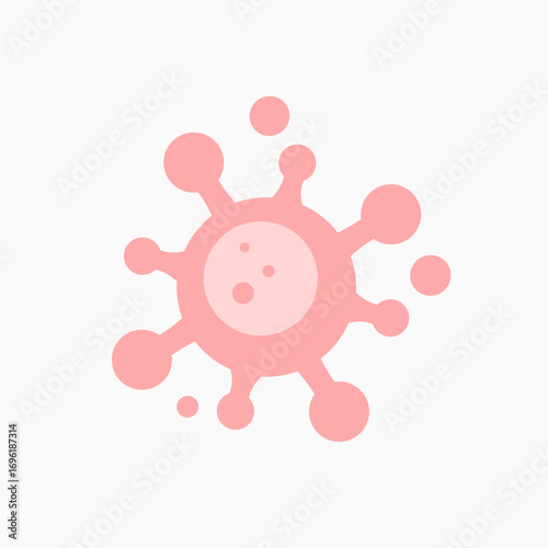 Simple virus icons. Mpox, Nipah virus, Monekypox. Cessation of public activities due to regional quarantine, novel coronavirus, COVID-19, Corona warning. Pirola, delta, Embola, arcturus, marburg, omic