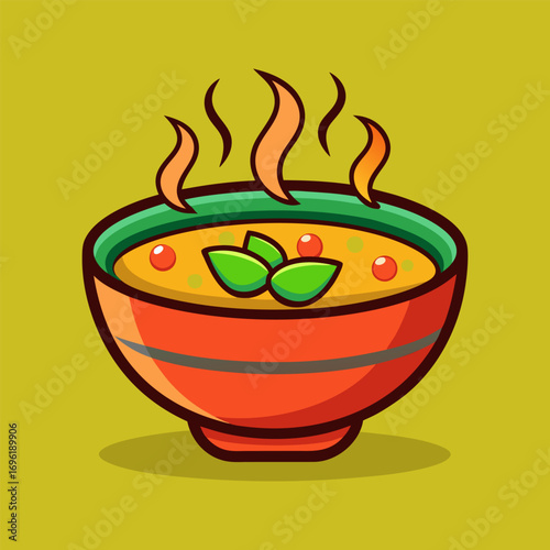Aromatic Vegetable Soup in a Bowl