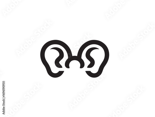 Clean animal ear tagger vector line art icon