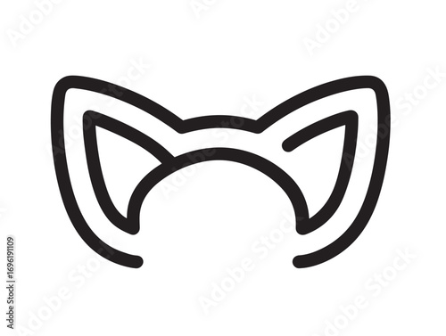 Modern animal ear tagger tool vector line icon