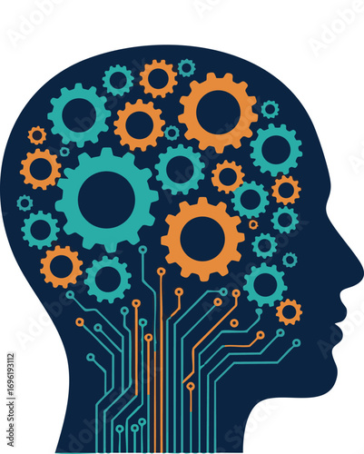 Mechanical Brain Illustration