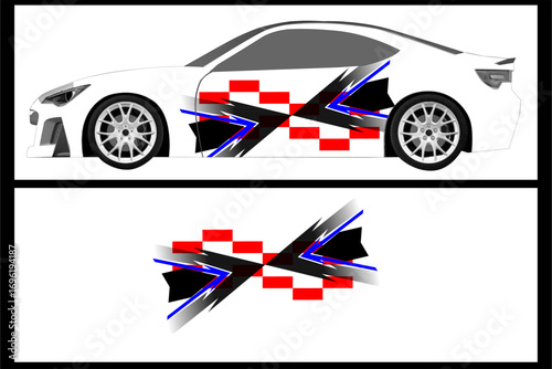 Car wrap graphic racing abstract background for wrap and vinyl sticker