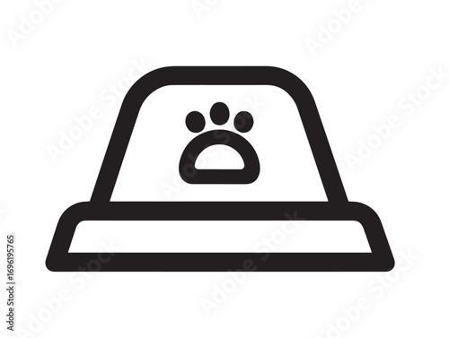 Elegant animal feeder equipment minimal line icon artwork