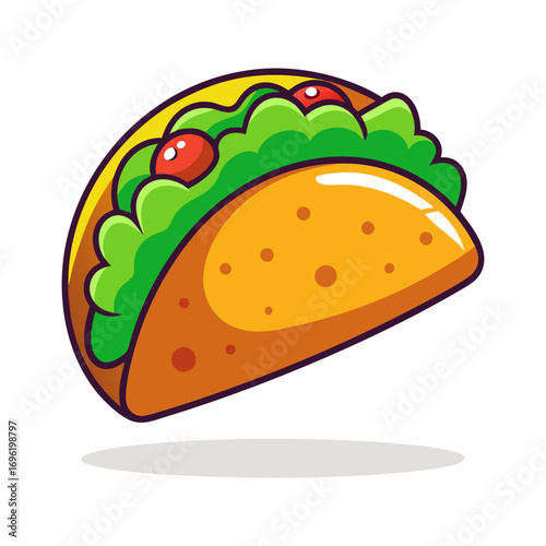 A Delicious Taco.  Mexican Cuisine.  Fast Food.  and Savory Snack