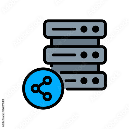 Shared lineal color icon