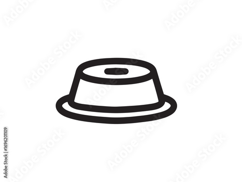 Stylish animal feeding system icon in vector line design