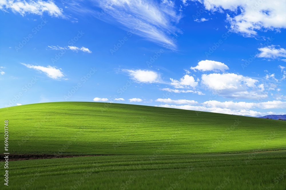 Obraz premium 3D illustration of a grassy mound natural landscape Premium PSD
