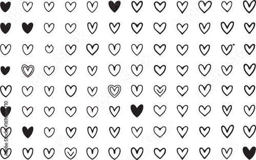 editable ai eps heart grid pattern vector for love concept background puzzle