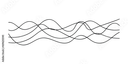 Line curve waves vector. zigzag line waves symbol. vector illustration.