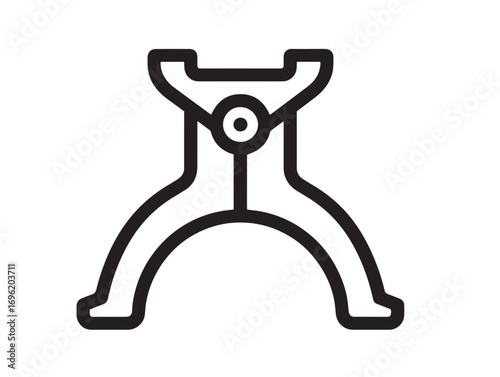 Stylish animal hoof trimmer icon in vector line format