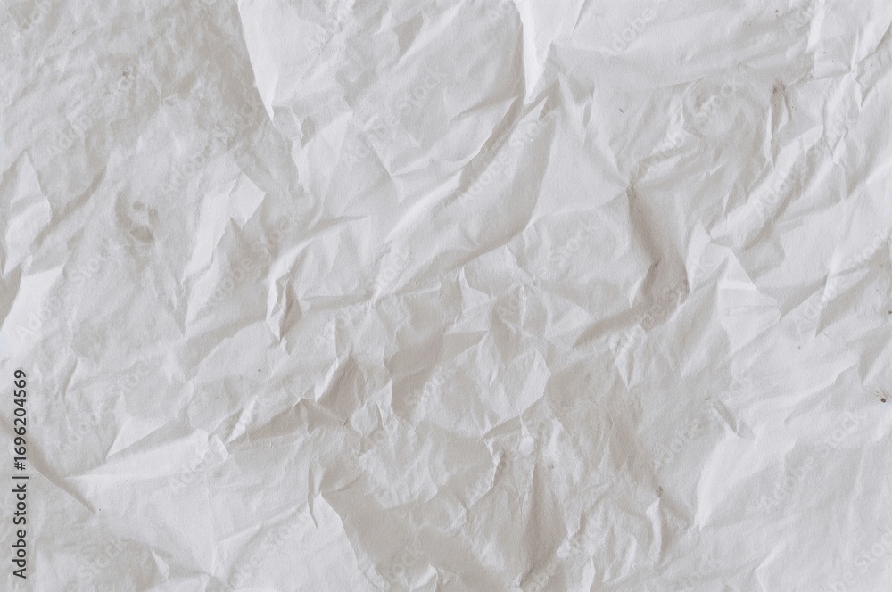Obraz premium A crumpled white paper sheet