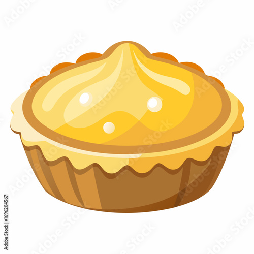 A delectable custard tart.  its golden crust encasing a creamy.  dreamy filling. A perfect sweet treat for any occasion.