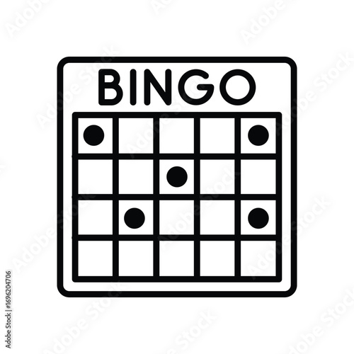 BINGO Game Vector icon which can easily modify or edit