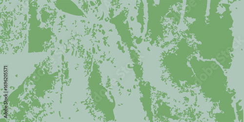 Abstract grunge background with a distressed pixelated texture in shades of muted green.