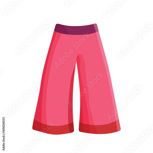 Modern pants. Flat vector clipart, illustration with isolated background.