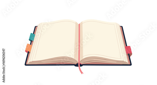 An open journal with blank pages ready for your thoughts dreams and ideas capturing inspiration in a bound notebook