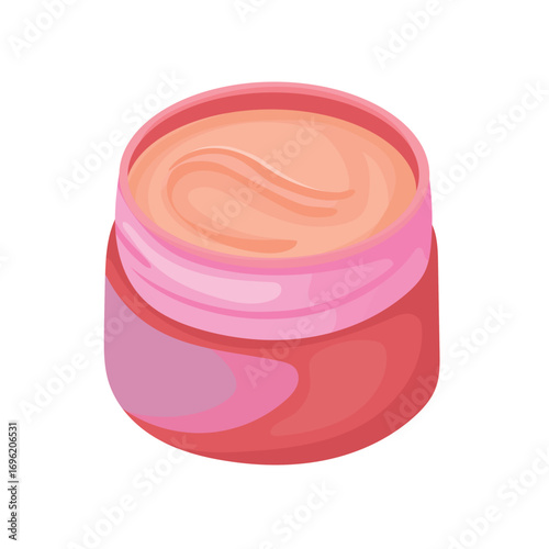 Face cream in a jar or patches. Flat vector clipart, illustration with isolated background.