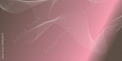 Ethereal white light waves flowing over a smooth pink and dark brown gradient background.