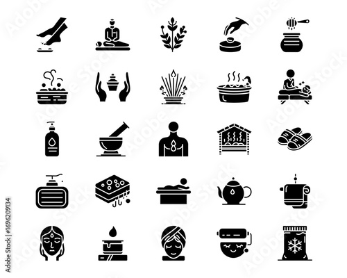 Spa Line Vector Icons