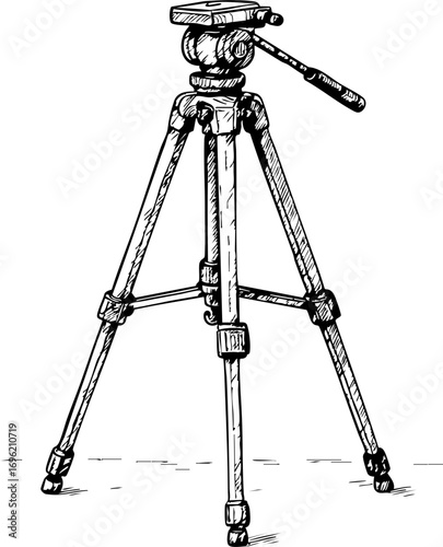 television job loss concept. Tripod illustration for photography and videography use.