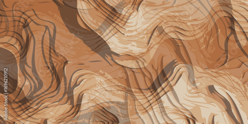 Abstract Pattern of Layered Earth Tones.