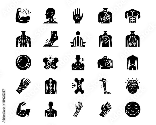 Body Ache Line Vector Icons