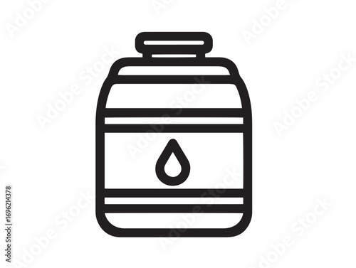 Stylish animal waterer icon in clean vector illustration