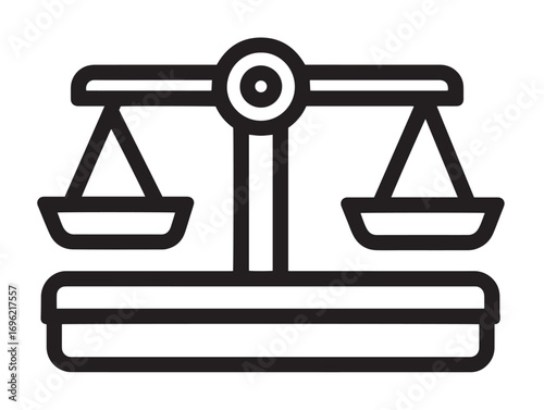 Elegant cattle weighing scale graphic in modern vector