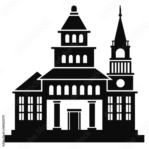 illustration, vector, architecture, horizontal, building exterior, symbol, city, icon symbol, government, house, finance and economy, politics and government, concepts, simplicity, finance, usa, busin