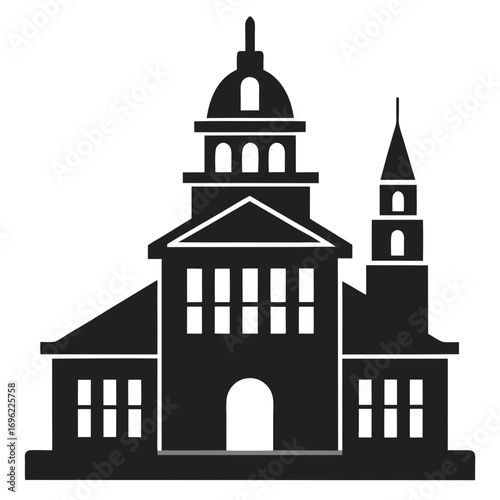 illustration, vector, architecture, horizontal, building exterior, symbol, city, icon symbol, government, house, finance and economy, politics and government, concepts, simplicity, finance, usa, busin