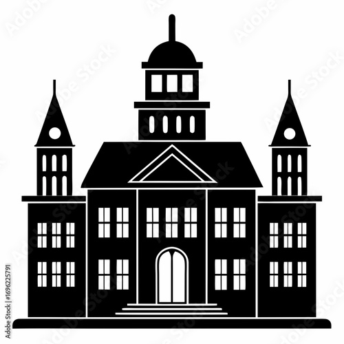 illustration, vector, architecture, horizontal, building exterior, symbol, city, icon symbol, government, house, finance and economy, politics and government, concepts, simplicity, finance, usa, busin