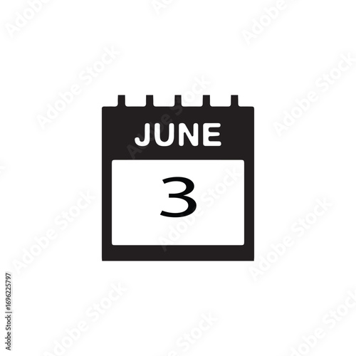 : 3 june calender icon