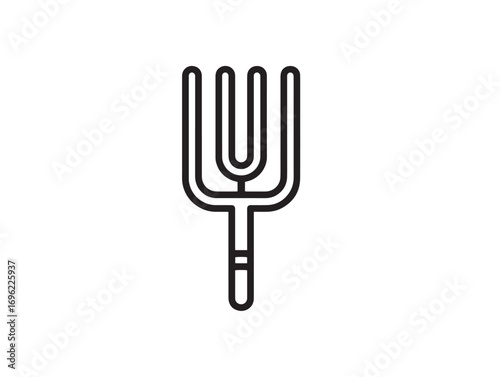Bale fork attachment machine icon in clean vector design