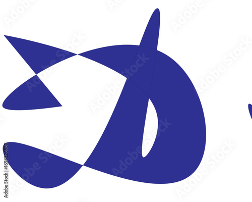 Dynamic Abstract Logo Design Element with Bold Shape, originally a scalable vector, ideal for brand identity, modern company symbol, unique corporate mark, creative icon design, futuristic emblem