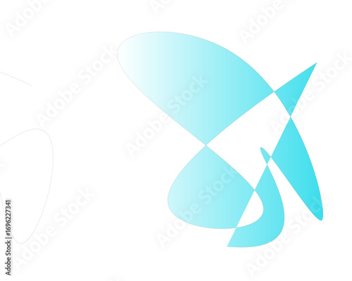 Dynamic abstract blue shapes flow gracefully creating a modern, ethereal, and clean visual that evokes innovation and digital design for impactful presentations and branding.