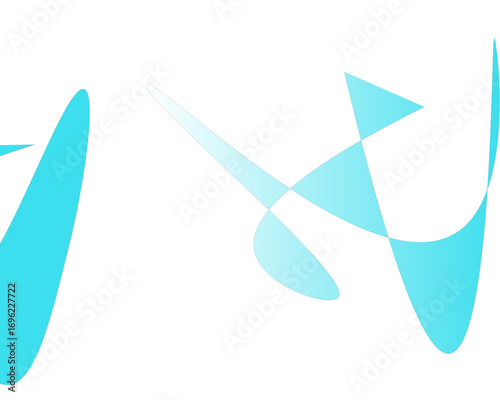 Dynamic abstract shapes in vibrant aqua tones create a modern design for digital art, graphic design, and creative visual concepts to captivate audiences