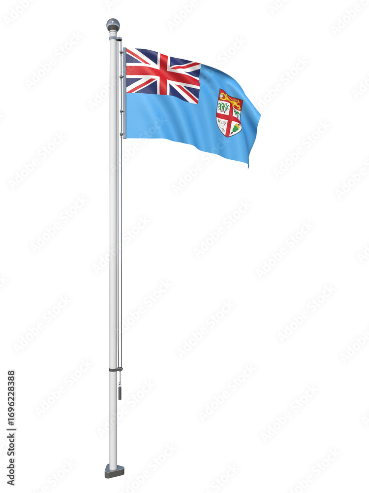 Fototapeta premium Fiji_Flag_Pole_3DModel