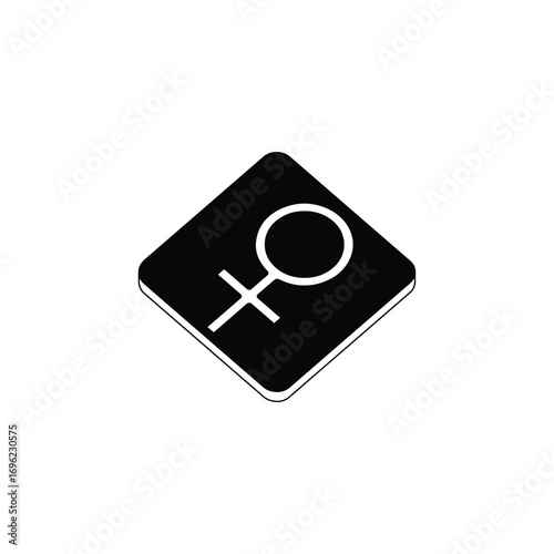 : female symbol icon vector black