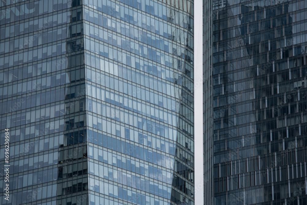 Obraz premium blue wall business buildings architectural background