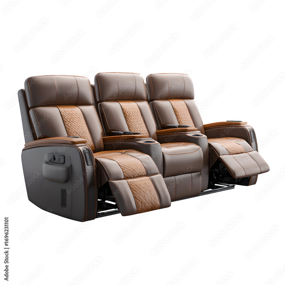 Naklejka premium leather armchair isolated on white