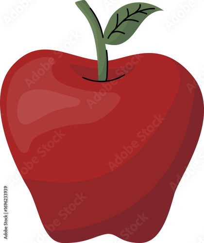 Red Apple Vector Illustration