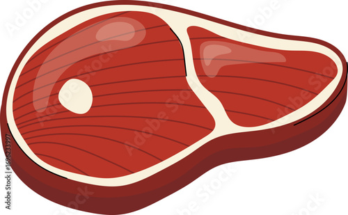 Slice of Meat Vector Illustration