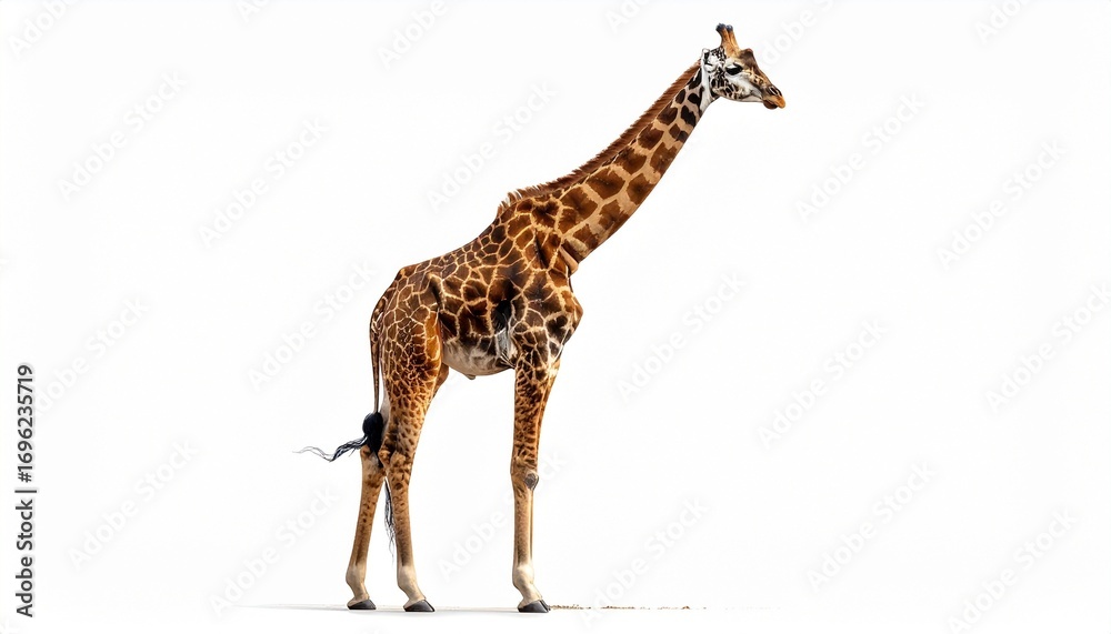 Naklejka premium giraffe isolated on white