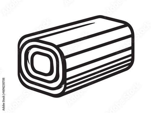 Modern bale wrapper machine icon in clean vector format