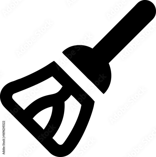 Icon of a sweeping broom with bristles, representing cleaning and tidiness