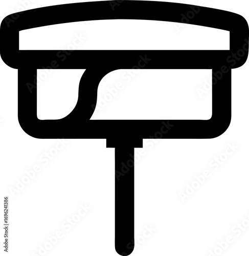 Modern Minimalist Mailbox Icon Postbox, Letterbox, Delivery, Correspondence, Communication