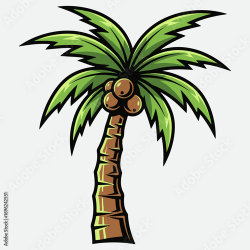 Coconut tree vector illustration