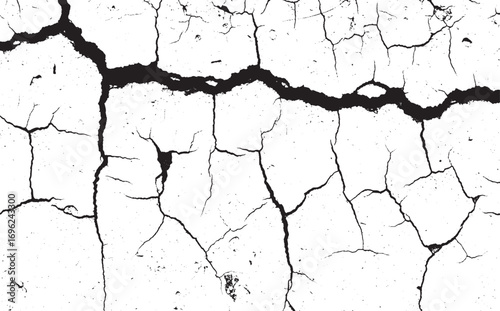 Abstract black and white grunge texture with splatter and distress pattern design