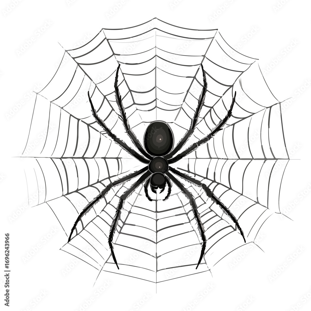 Fototapeta premium spider, insect, halloween, spider web, festival, vector, transparent background, animal, arachnid, nature, cobweb, danger, spiderweb, scary, horror, creepy, pattern, predator, trap, net, arachnophobia